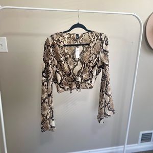 Snake skin crop top